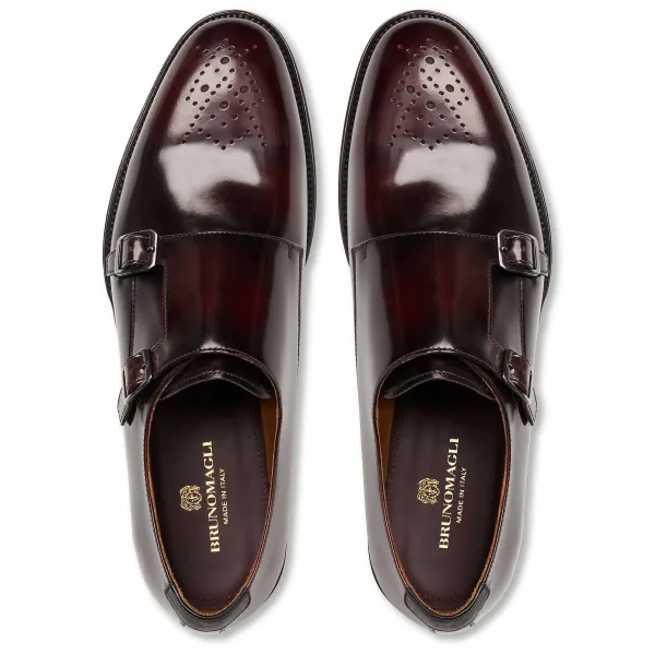 Bruno Magli Alfeo Double Monk Strap Bordeaux