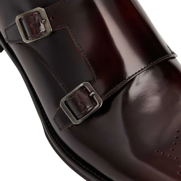 Bruno Magli Alfeo Double Monk Strap Bordeaux