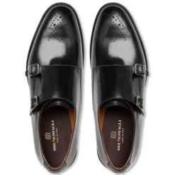 Bruno Magli Alfeo Double Monk Strap-Black Black Leather Clearance