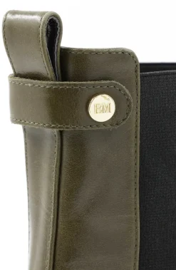 Bruno Magli Alma Chunky Leather Chelsea Boot Olive Online