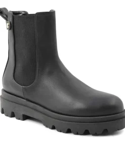 Bruno Magli Alma Chunky Leather Chelsea Boot Black Outlet