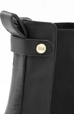 Bruno Magli Alma Chunky Leather Chelsea Boot Black Outlet