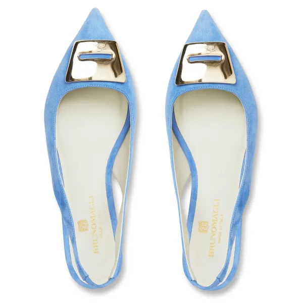 Bruno Magli Amelia - Periwinkle Suede /Black Leather New