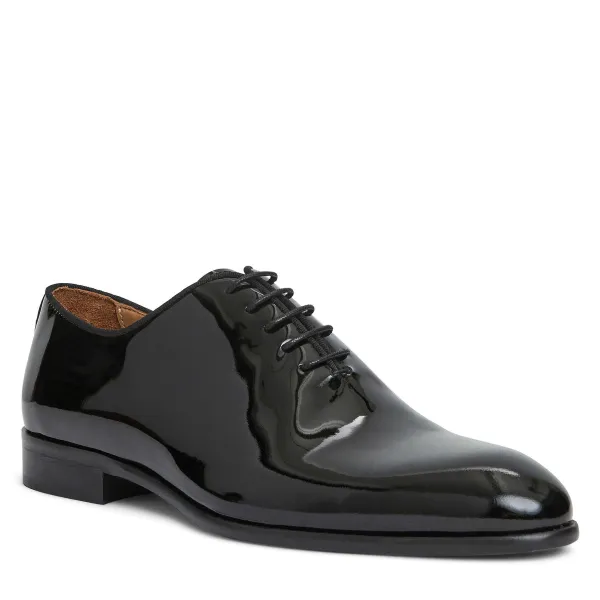 Bruno Magli Angelo Whole Cut Oxford Black Patent New