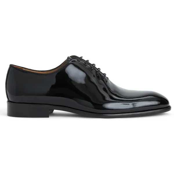 Bruno Magli Angelo Whole Cut Oxford Black Patent New