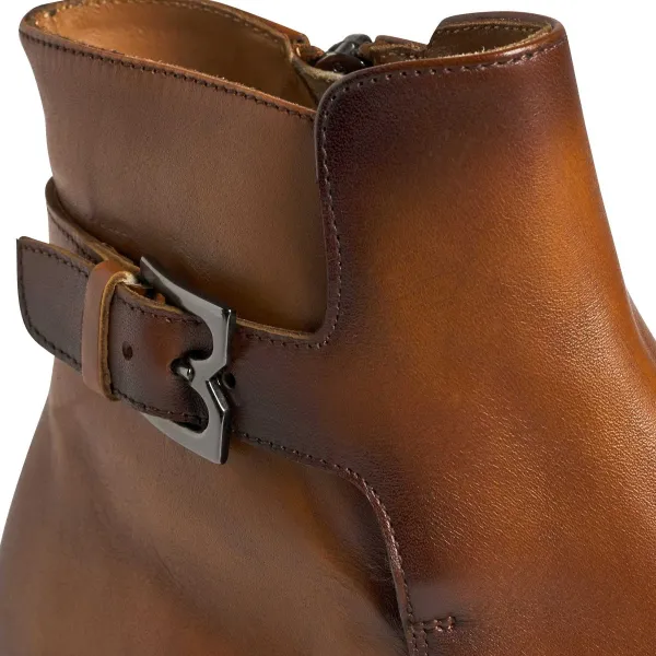 Bruno Magli Angiolini Leather Dress Boot Cognac Clearance