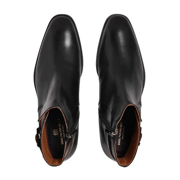 Bruno Magli Angiolini Leather Dress Boot Black Hot