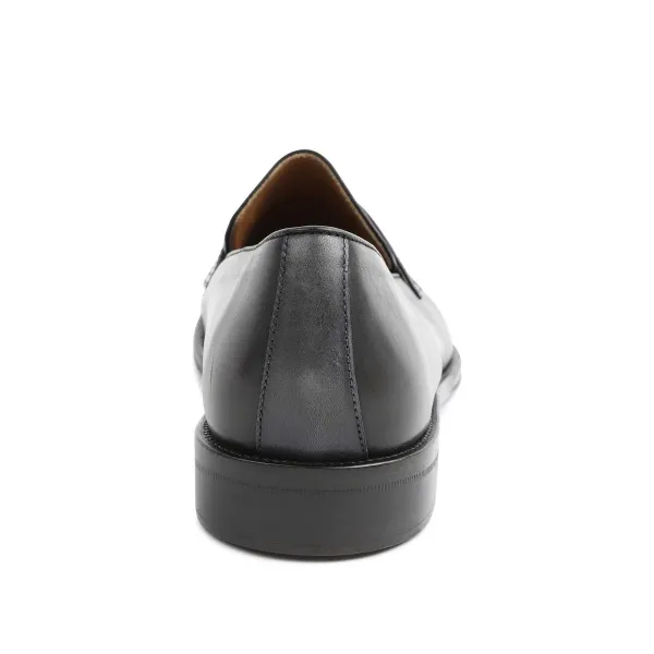 Bruno Magli Arezzo Burnished Penny Loafer Black/Dark Grey Clearance