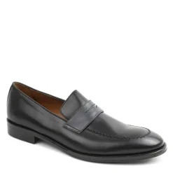 Bruno Magli Arezzo Burnished Penny Loafer Black/Dark Grey Clearance