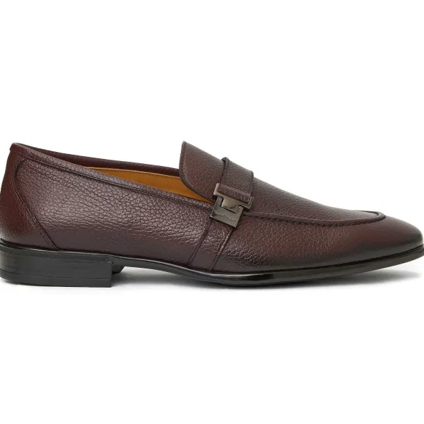 Bruno Magli Arlo Slip On Side Bit Loafer Brown Leather