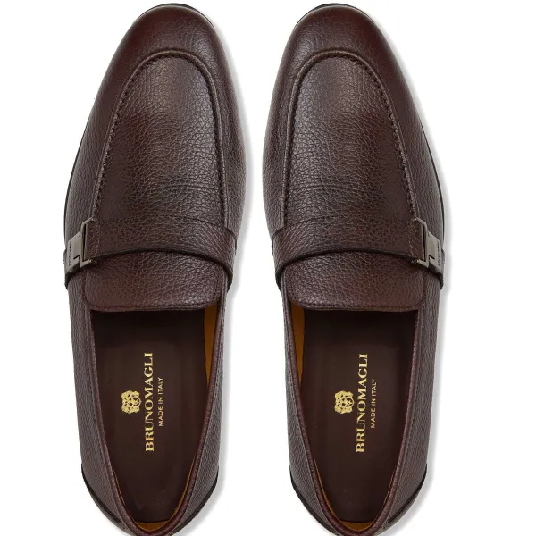 Bruno Magli Arlo Slip On Side Bit Loafer Brown Leather