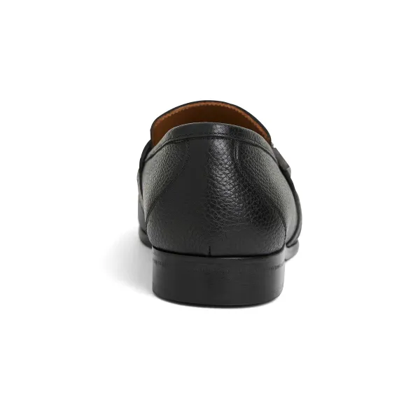 Bruno Magli Arlo Slip On Side Bit Loafer Black Leather