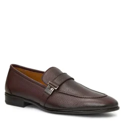 Bruno Magli Arlo Slip On Side Bit Loafer Brown Leather Discount