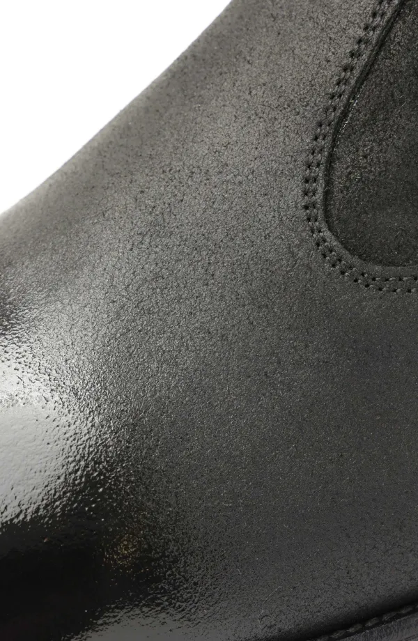 Bruno Magli Armando Patent Ombre Suede Zip Boot - Black Black Suede/Patent New