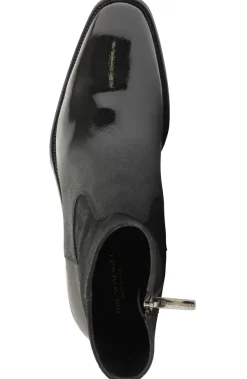 Bruno Magli Armando Patent Ombre Suede Zip Boot - Black Black Suede/Patent Outlet