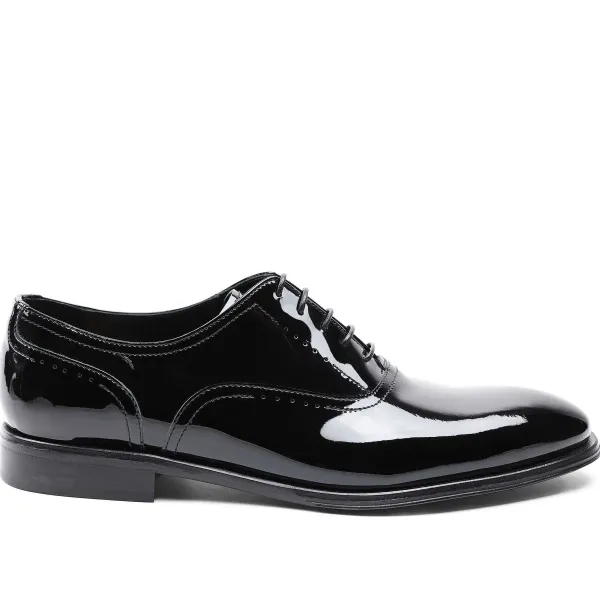 Bruno Magli Arno Sera Plain-Toe Balmoral Oxford Patent Black Online