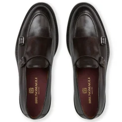 Bruno Magli Biagio Double Monk Slip On Loafer Leather Brown Discount