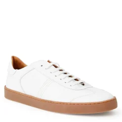 Bruno Magli Bono Leather Lace-Up Sneaker White New