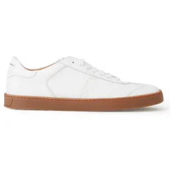 Bruno Magli Bono Leather Lace-Up Sneaker White New