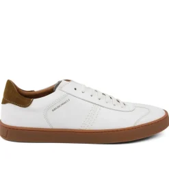 Bruno Magli Bono Leather Lace-Up Sneaker - White White Leather Sale