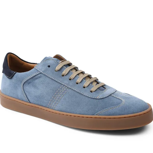 Bruno Magli Bono Suede Lace-Up Sneaker - Light Blue Light Blue Suede Clearance