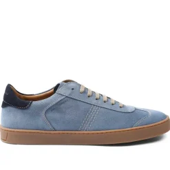 Bruno Magli Bono Suede Lace-Up Sneaker - Light Blue Light Blue Suede Clearance