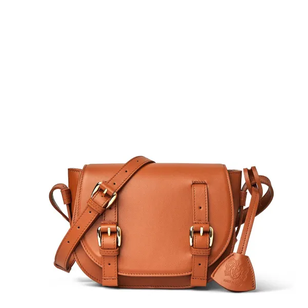Bruno Magli Camilla Equestrian Inspired Handbag Nappa Leather Cognac Sale