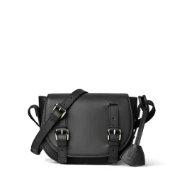 Bruno Magli Camilla Equestrian Inspired Handbag Black Nappa Leather Black Leather Discount