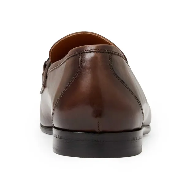 Bruno Magli Collezione Mauro Leather Slip-On Loafer Taupe Clearance