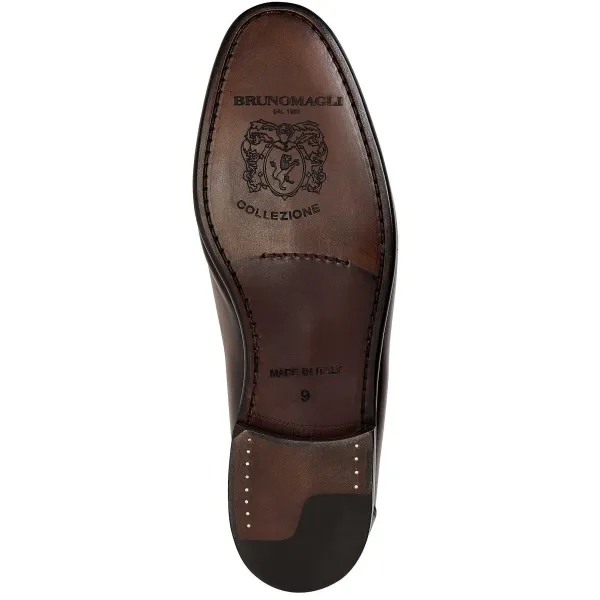 Bruno Magli Collezione Mauro Leather Slip-On Loafer Taupe Clearance