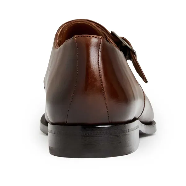 Bruno Magli Collezione Vilante Leather Single Strap Monk Loafer Brown Sale