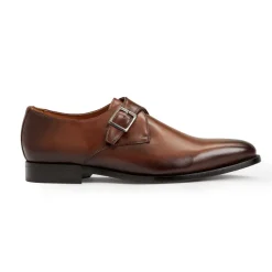 Bruno Magli Collezione Vilante Leather Single Strap Monk Loafer Brown Sale