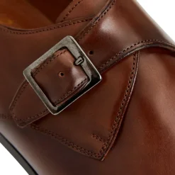 Bruno Magli Collezione Vilante Leather Single Strap Monk Loafer Brown Sale