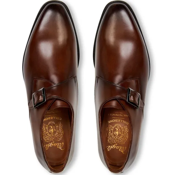 Bruno Magli Collezione Vilante Leather Single Strap Monk Loafer Brown Sale