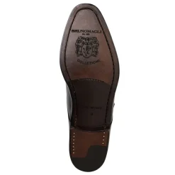 Bruno Magli Collezione Vilante Leather Single Strap Monk Loafer-Black Black Leather Sale