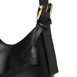 Bruno Magli Cora Mini Hobo Handbag Black Nappa Leather Black Leather Clearance