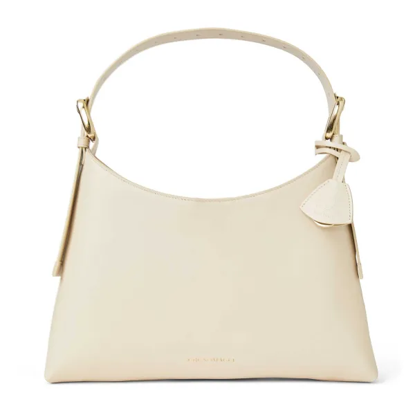 Bruno Magli Cora Mini Hobo Nappa Leather Cream New