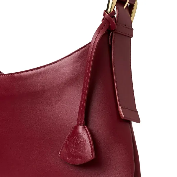 Bruno Magli Cora Mini Hobo Wine Nappa Leather Wine Leather Outlet