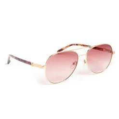 Bruno Magli Costa Aviator Sunglasses Gold Outlet