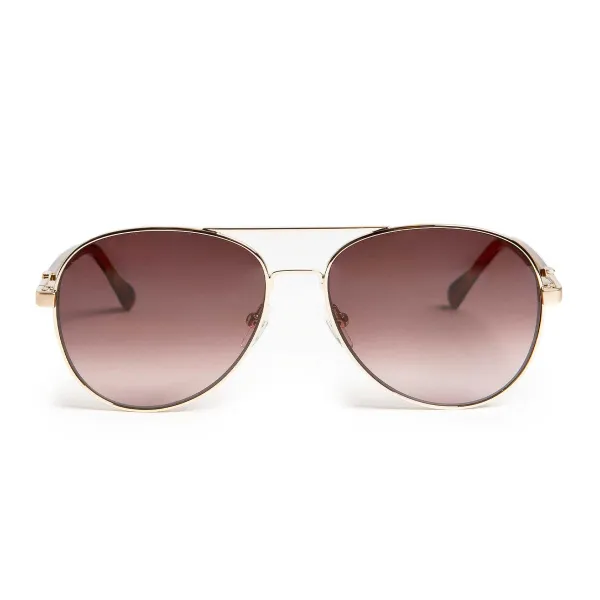 Bruno Magli Costa Aviator Sunglasses Gold Tortoise Clearance