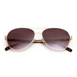 Bruno Magli Costa Aviator Sunglasses Gold Tortoise Clearance