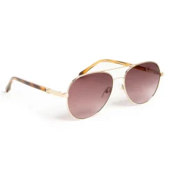Bruno Magli Costa Aviator Sunglasses Gold Tortoise Online