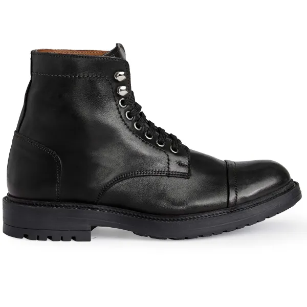 Bruno Magli Costanzo Lace-Up Boot- Black Black Leather Best