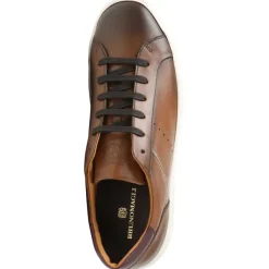 Bruno Magli Dante Lace-To-Toe Leather Sneaker Cognac Hot