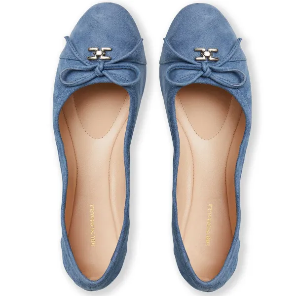 Bruno Magli Donatella Ballet Flat Light Blue Suede
