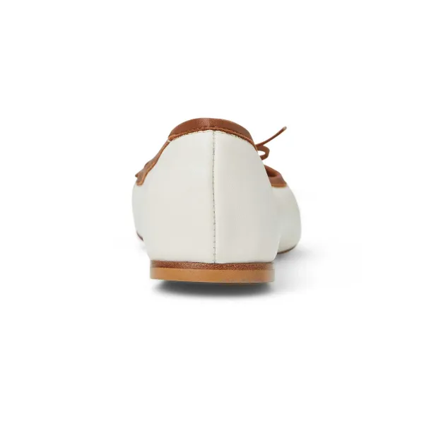 Bruno Magli Donatella Ballet Flat Brown/Cream Hot