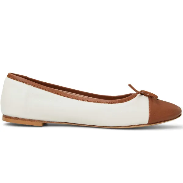 Bruno Magli Donatella Ballet Flat Brown/Cream Hot