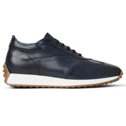 Bruno Magli Duccio Mid Leather Jogger Sneaker Navy New