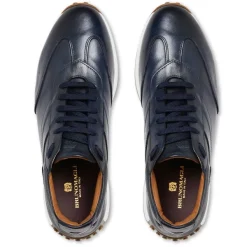 Bruno Magli Duccio Mid Leather Jogger Sneaker Navy New