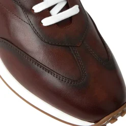 Bruno Magli Duccio Mid Leather Jogger Sneaker Rust New